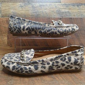 Vionic Women's Animal Print Flat Loafers 356MESA Pristine Shoes Size 9.5
